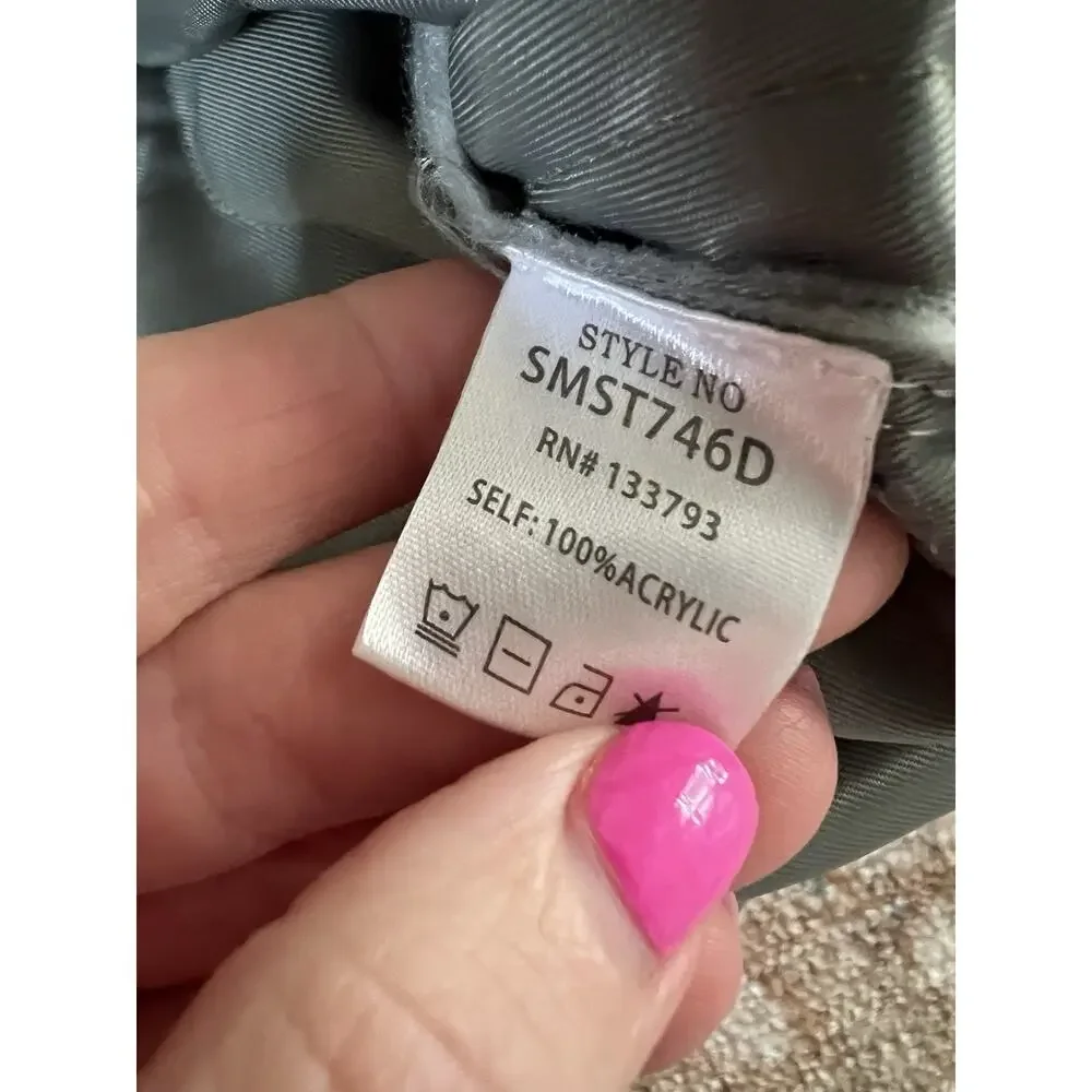 POL Naomi Cable Knit Mixed Media Boxy Grandpa Cardigan Jacket Sz M NWT - Picture 12 of 15